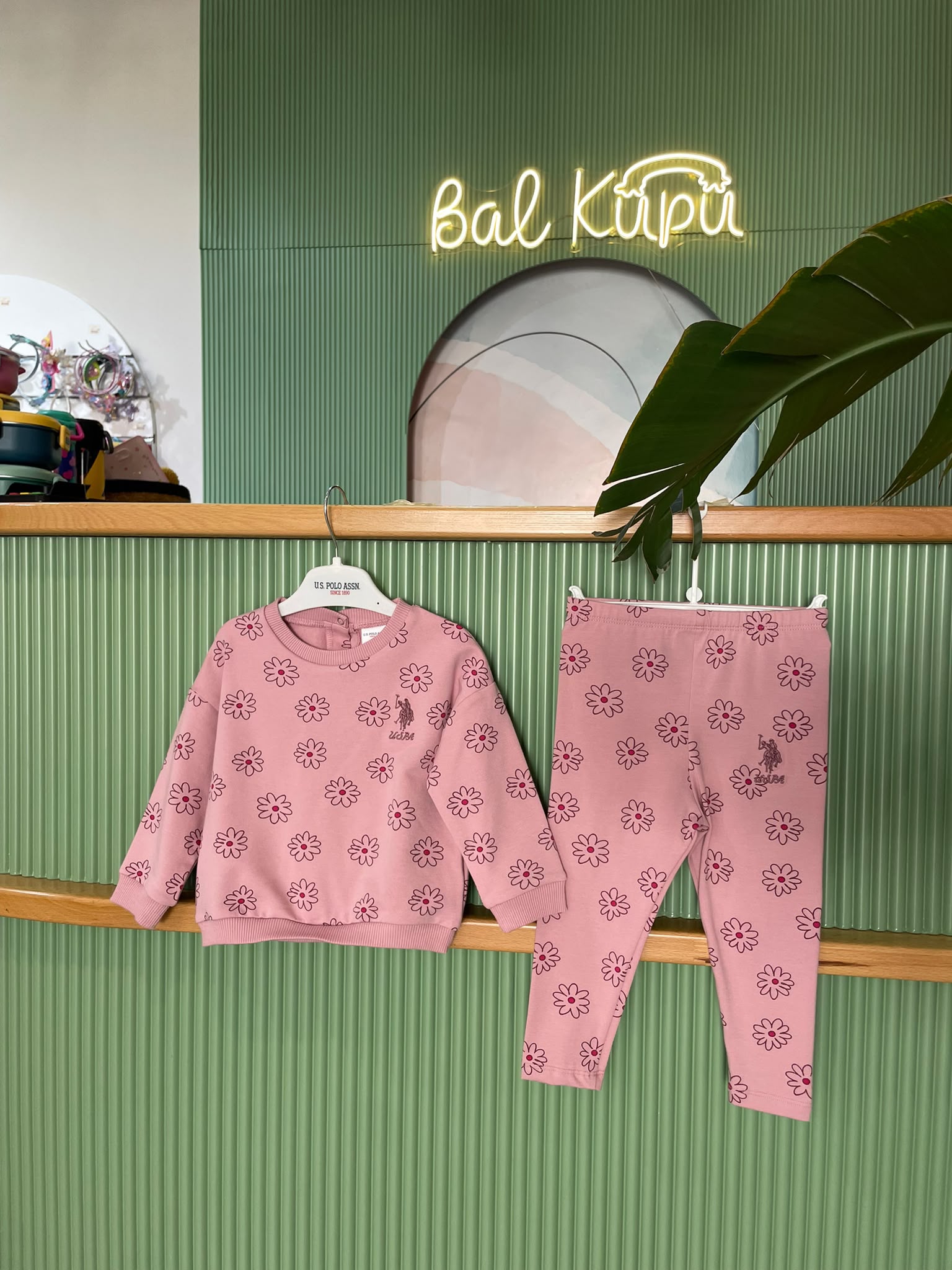 USPA ÇİÇEKLİ TAKIM - PEMBE — ikinci görsel