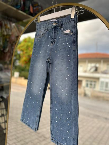 BONCUK İŞLEMELİ KOT PANTALON